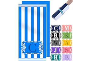 ANTFUNY Oversized Microfiber Monogrammed Beach Towels Travel Essentials Ship Cruise Must Haves Lake Float Trip Accessories Gear Boat Items Water Necessities Swim Gadgets Stuff Personalized Custom Customized