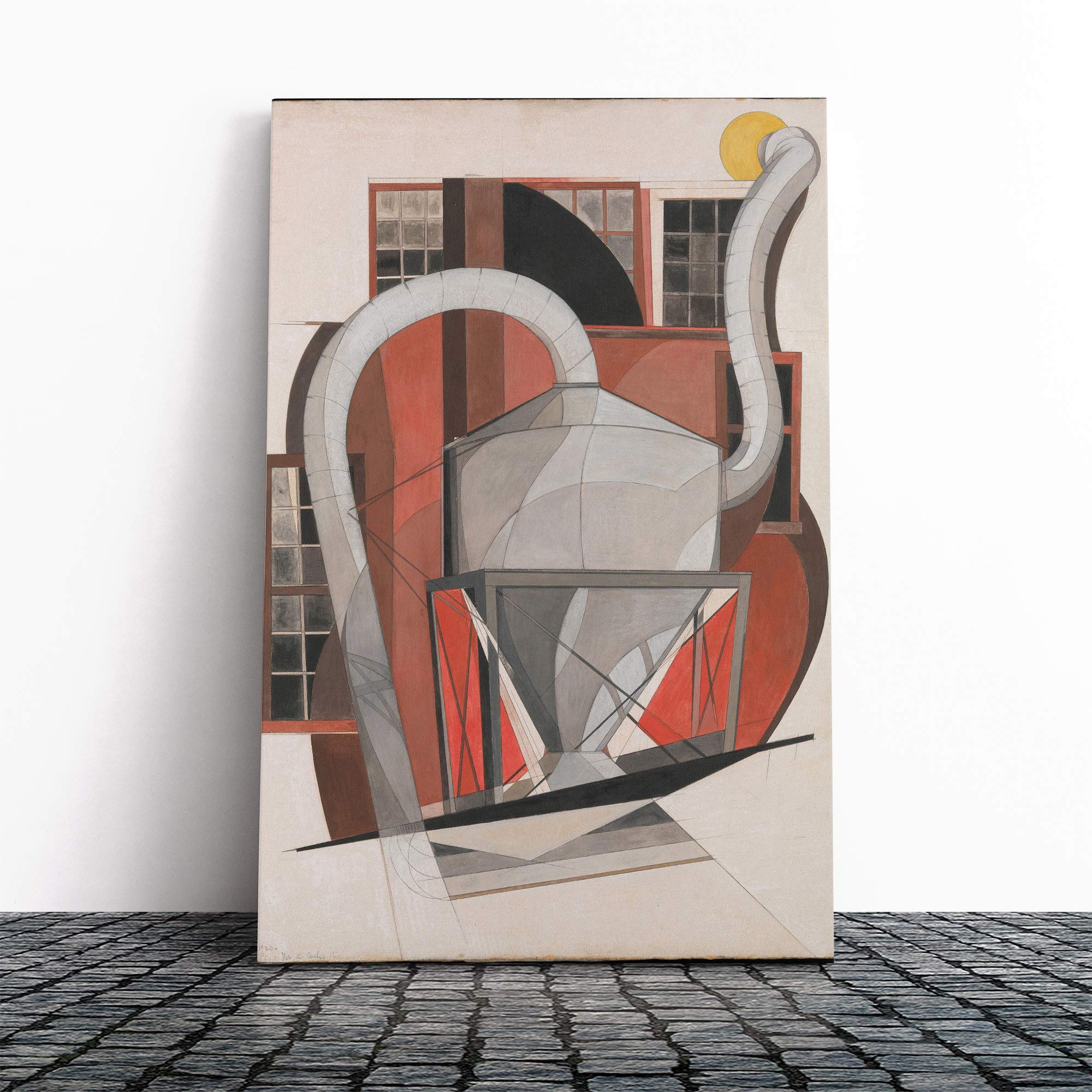 Charles Demuth Machinery Canvas Print | Gallery Wrapped 30mm Frame Wall Art | 20x14 inches | Ready to Hang | Modern Picture | Living Room Bedroom Lounge Office