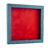 4x4 Inch Shadow Box Frame Blue Wood | with a