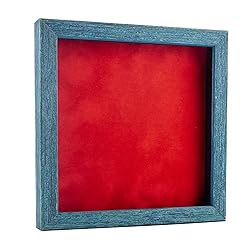 4x4 Inch Shadow Box Frame Blue Wood | with a