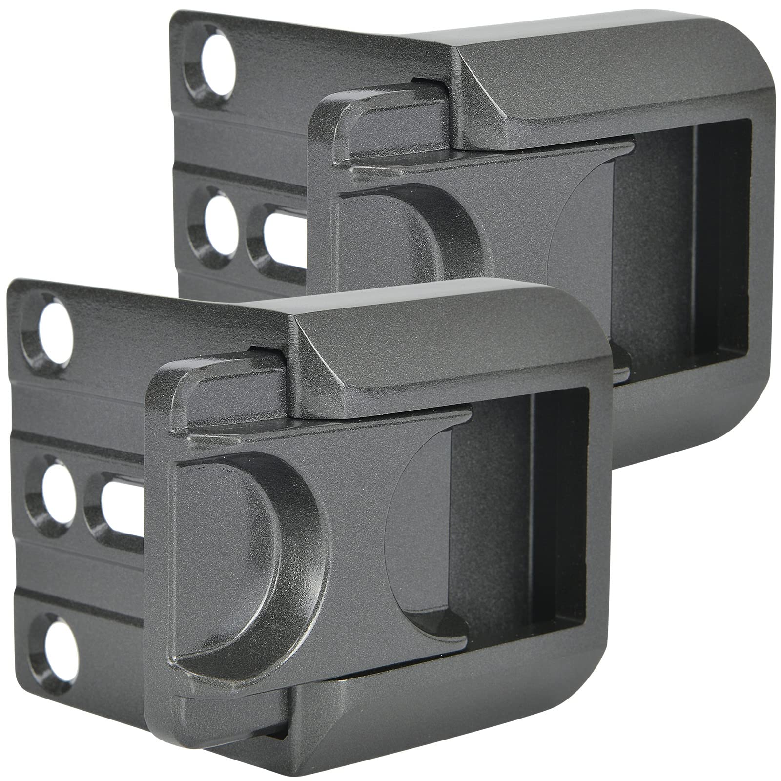 CZU Door Lock for Home Safety, Door Latch Upgraded Version (2-Pack), Easy Use Door Lock Latch for Inward Swinging Door - Steel Gray