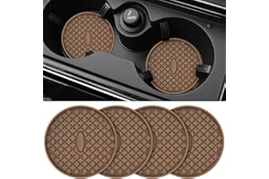 ME.FAN Car Cup Coasters [4 Pack] Silicone Car Coasters/Cup Mats, Non-Slip Recessed Car Interior Accessories Coffee