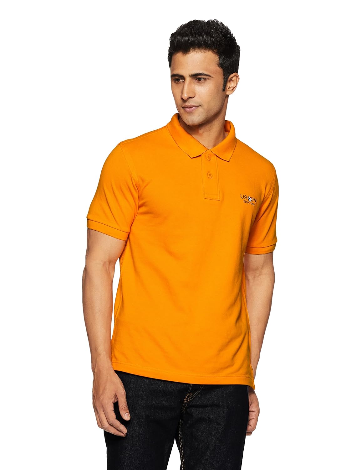 u.s. polo assn. men's solid regular fit cotton polo