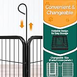 Yaheetech Dog Playpen 6 Panel 100cm Height Heavy Duty Fence for Garden Yard view 7