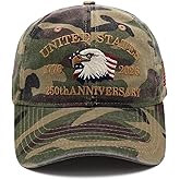 250th Anniversary USA Hat United States 250 Year American Anniversary Hat Eagle Patriotic Embroidery Baseball Cap
