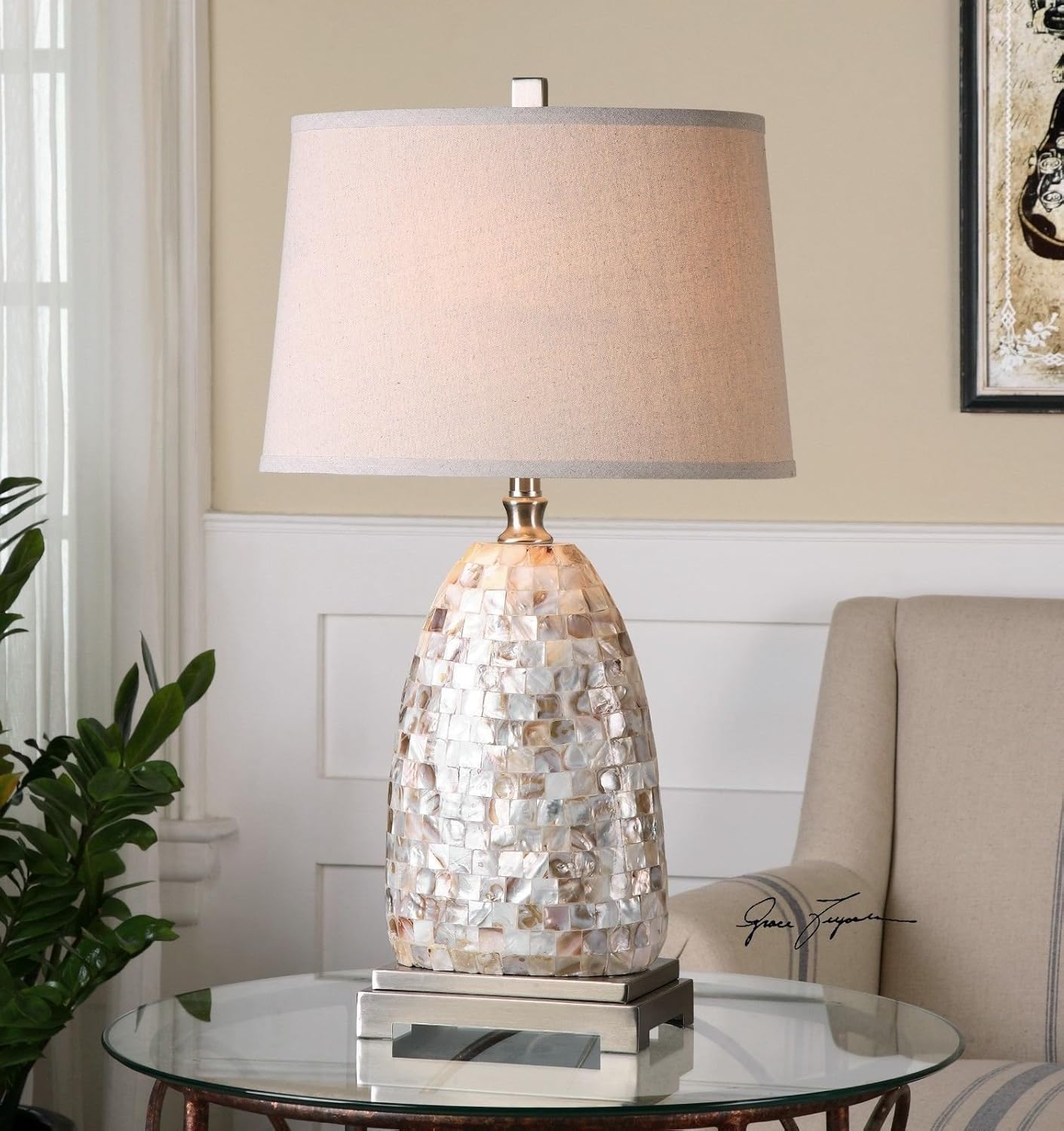 capiz shell table lamp shades