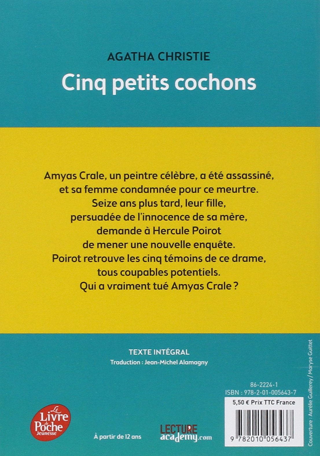 Cinq Petits Cochons Livre De Poche Jeunesse French Edition Christie Agatha 9782010056437 Amazon Com Books