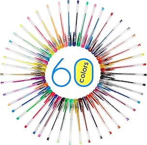 Amazon.com: 60 Color Gel Pens Set Drawing Pens for Coloring Book