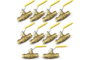 VN Infinite quality 3/4" Propress Brass Ball Valve - Press Ball Valve with EPDM O-ring - Premium Press Ball Valve with 3/4” In. Connections - Pack of 10