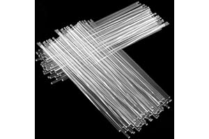 JAPCHET 300 PCS 12 Inch Clear Acrylic Rods, 1/8 Inch Diameter Acrylic Dowel Rods, Acrylic Lollipop Sticks for Cake Topper, Wedding and Party Decoration
