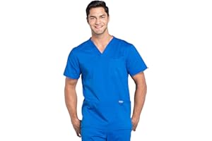 Cherokee V- Neck Men's Scrubs Top with Pockets WW670