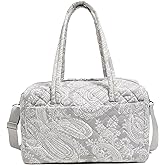 Performance Twill Medium Travel Duffle Bag, Cloud Gray Paisley