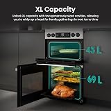 Hisense Freestanding Ceramic Cooker Double Oven 69/43 L White A Rated view 8