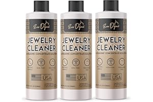 Evo Dyne 3-Pack Ultrasonic Jewelry Cleaner (8oz Per Bottle) – Solution for Diamond, Gold, Silver, Gemstones – Extra Concentrated Formula Jewelry Cleaner for Sonic and Ultrasonic Machines