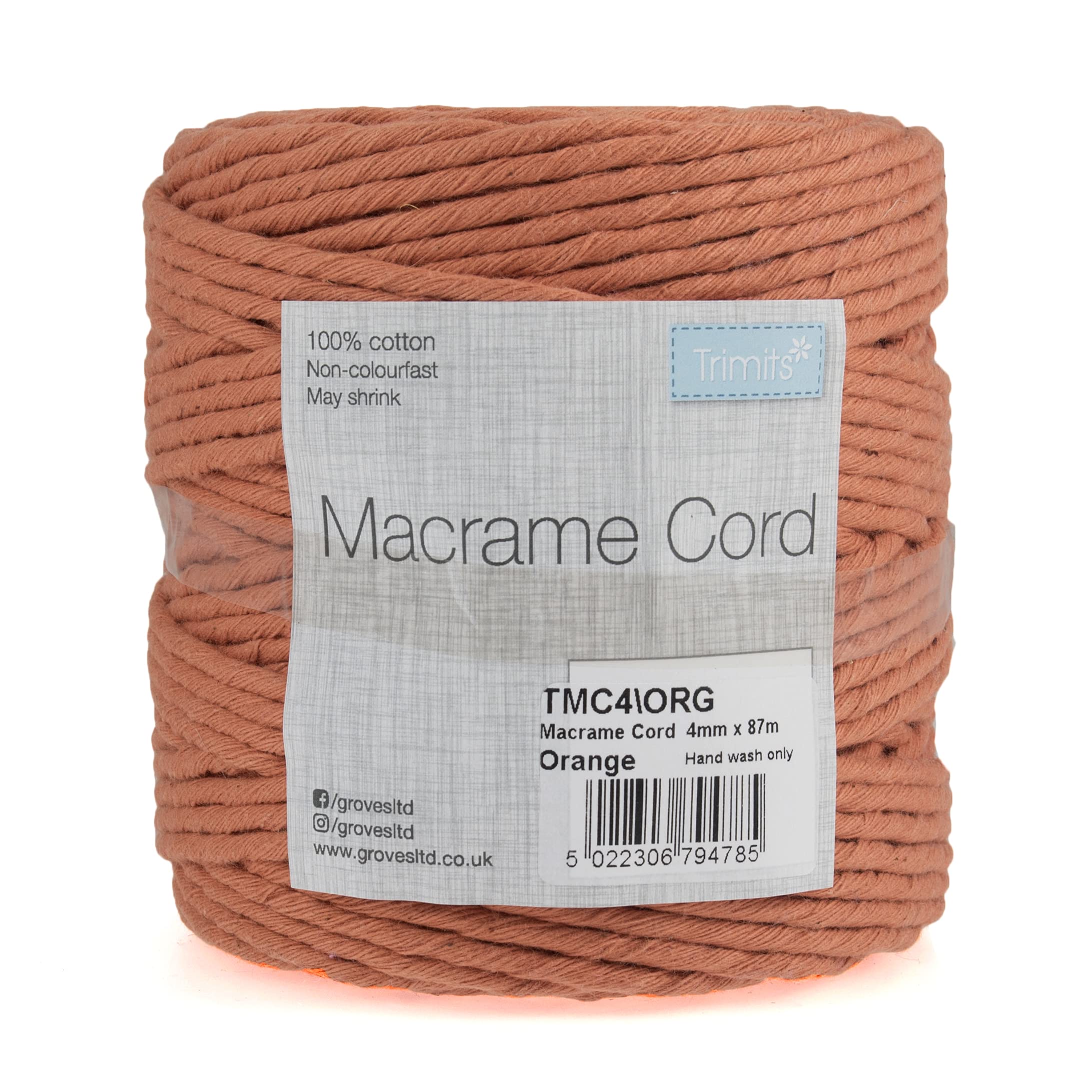 Natural Crafting Cotton Twisted Macramé Cord