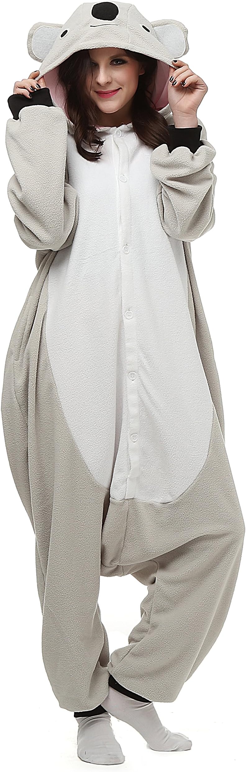 Adults Onesie Halloween Costumes Sleeping Wear Onesie Kigurumi Pajamas (XL, Koala)