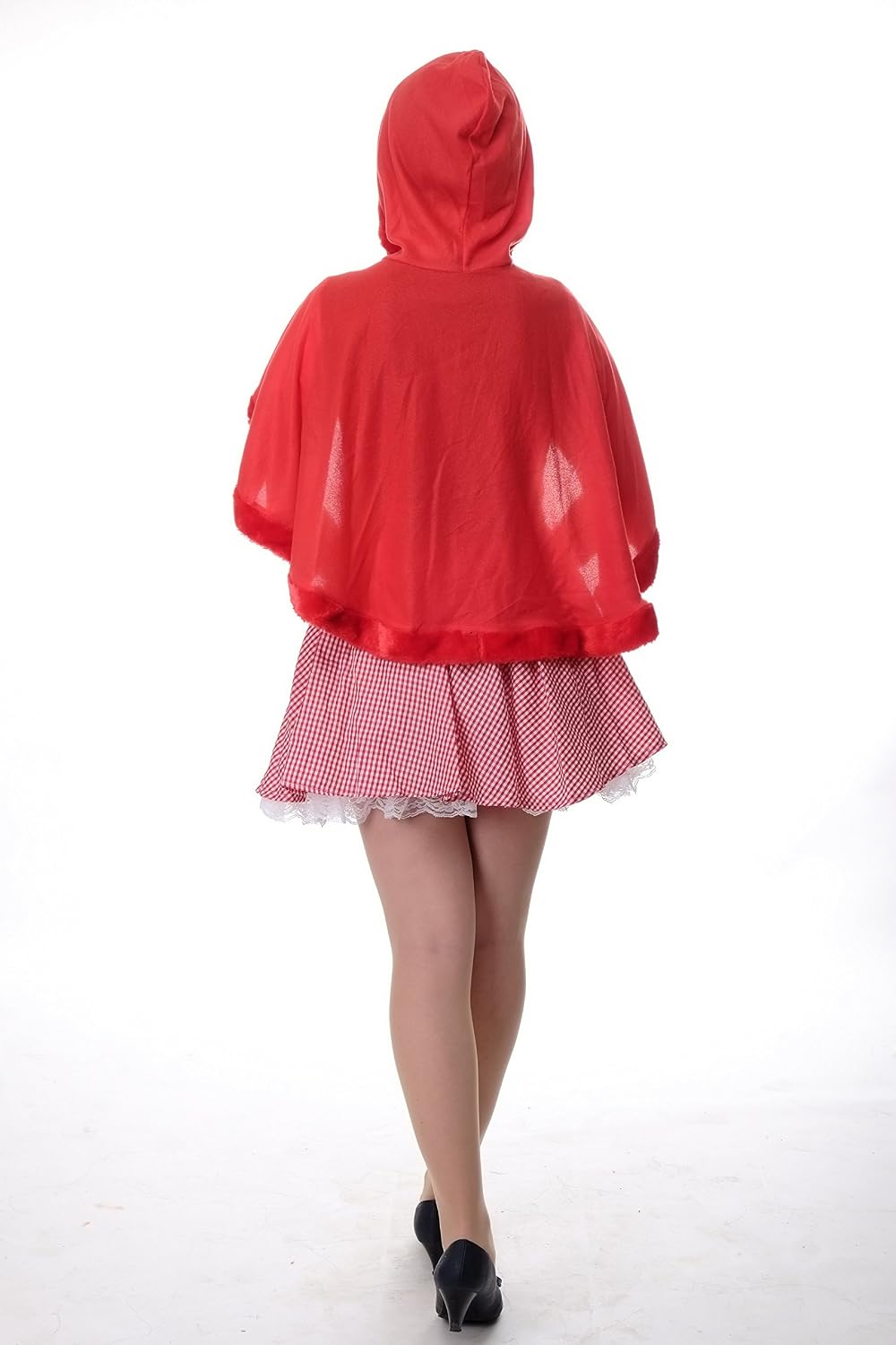 dressmeup - costume women's costume hood sexy red riding hood Size S/M L213, Red-black-white, S-M - Image 5