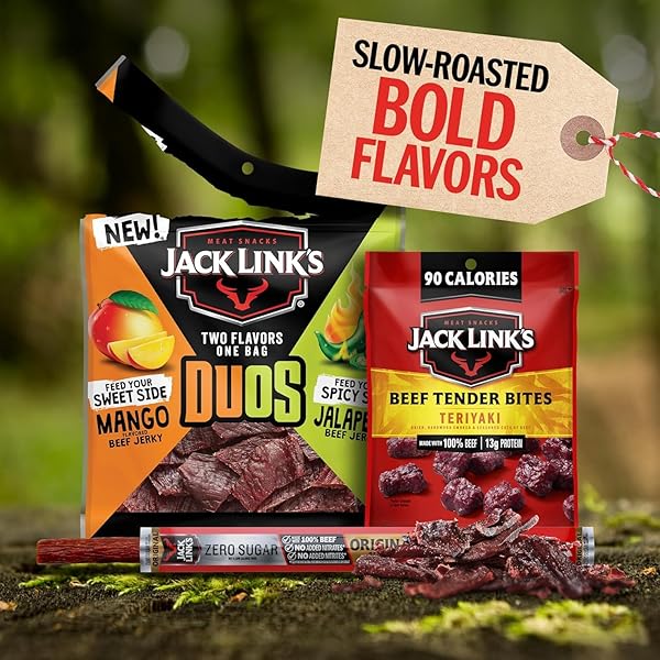 JACK LINK’S DUOS GIFT BOX – INCLUDES BEEF JERKY, CHICKEN & TENDER BITES, & STICKS, GREAT PROTEIN GIFTS FOR DAD, MEN OR MEAT LOVERS, IDEAL FOR HOLIDAYS & MORE – 11-PIECE BEAST SNACK VARIETY PACK