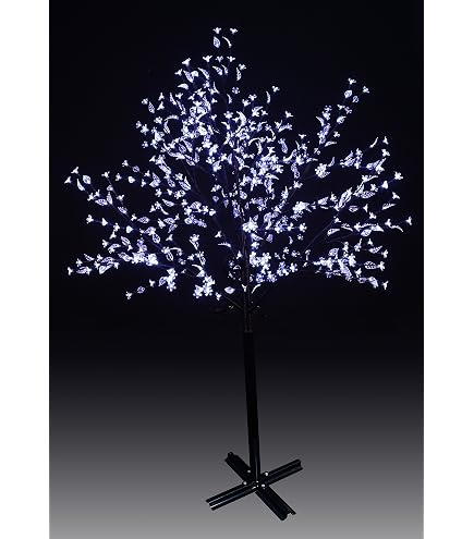 Hi-Line Gift 30-Inch Lighted White Bonsai Tree With 128 Bulbs – Bendable Stems, 14-Foot Cord, Indoor Decorative Lamp