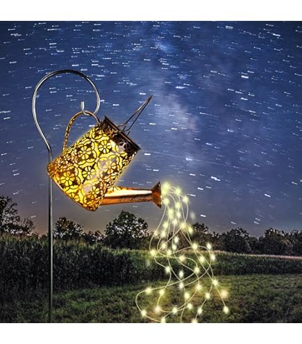 SRNPMIU Luz Solar Para Regadera, Decoración Solar Al Aire Libre, Luces De Decoración De Jardín Para Patio, IP65 Impermeable, Luces De Paisaje, Regalos De Jardín Para Mamá, Abuela Y Mujer Cumpleaños