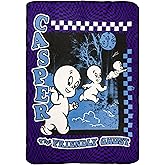 Silver Buffalo Casper The Friendly Ghost Checkerprint 45" x 60" Fleece Throw, Soft and Cozy Blanket, 180 GSM