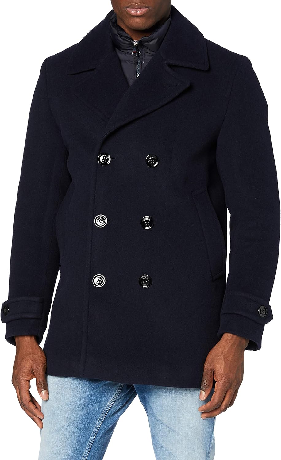 Tommy Hilfiger Men's Padded Peacoat Jacket Amazon.co.uk Clothing