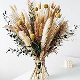 Boho Dried Flowers Bouquet &ndash; Olive Green Wall Decor, Pampas Grass Bouquet, Rustic Flower Arrangement, Moody Office &amp; Bedroom Decor, DIY Home Vase Filler, Farmhouse Floral, Boho Wedding Bouquet
