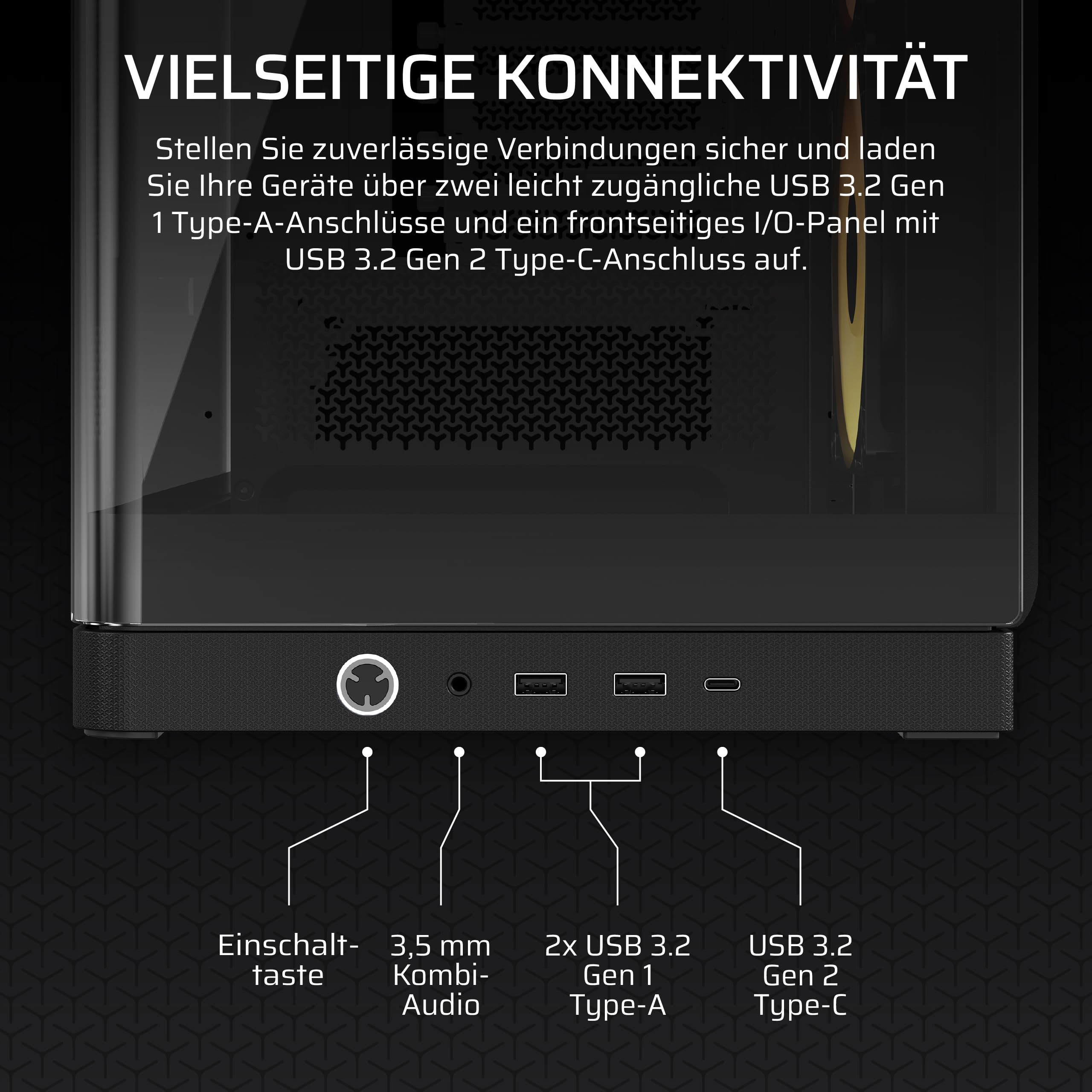 CORSAIR Frame 4500X RS-R ARGB Panoramaglas Mid-Tower-PC-Gehäuse – InfiniRail Lüftermontagesystem, Passend für Zwei 360 mm Radiatoren, GPU Anti-Sag, Enthält 3X RS120R RGB LINK Lüfter – Schwarz 9
