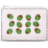 Olives Coin Purse,Rhinestone Beads Small Wallet Organizer, Zipper Bag for Coins,Cute Fruit Coin Pouch for Women,Exquisite Bag Mini Card Holder,4.3"h x 5.5"w (Olives)
