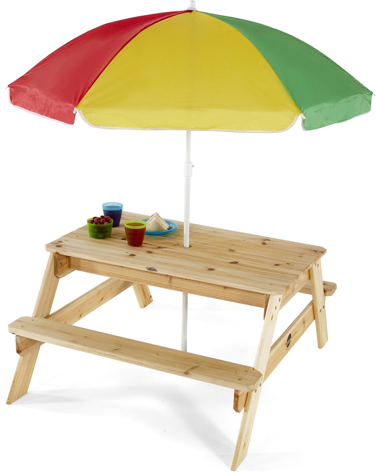 Plum Children’s Garden Picnic Table with Parasol BigaMart
