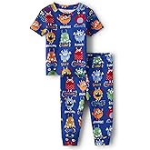 The Children's Place Baby Boys' Snug Fit 100% Cotton Short Sleeve Top and Pants 2 Piece Pajama Set