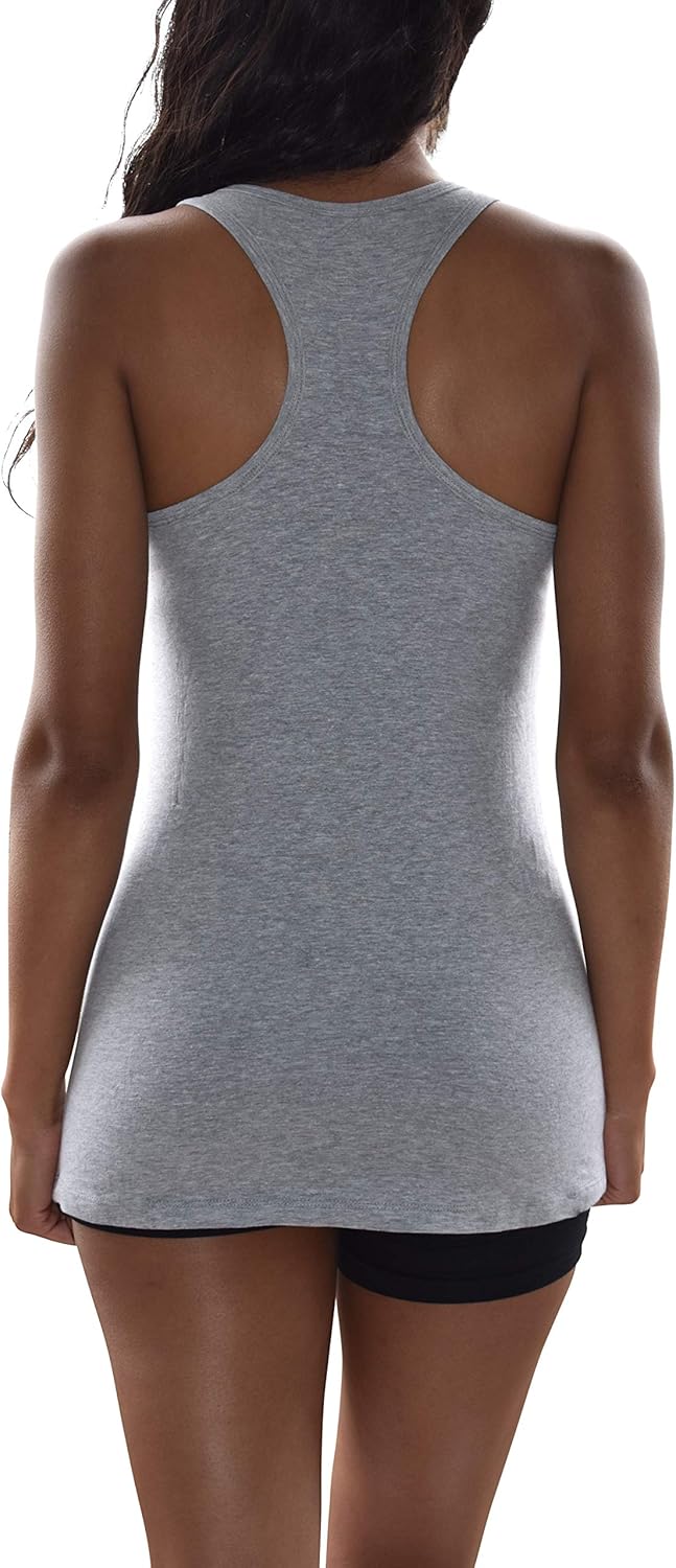 Sexy Basics Women's 12 Pack Racer Back Tank Tops/Cotton -Spandex Stretch Color Tanks at  Women’s Clothing store