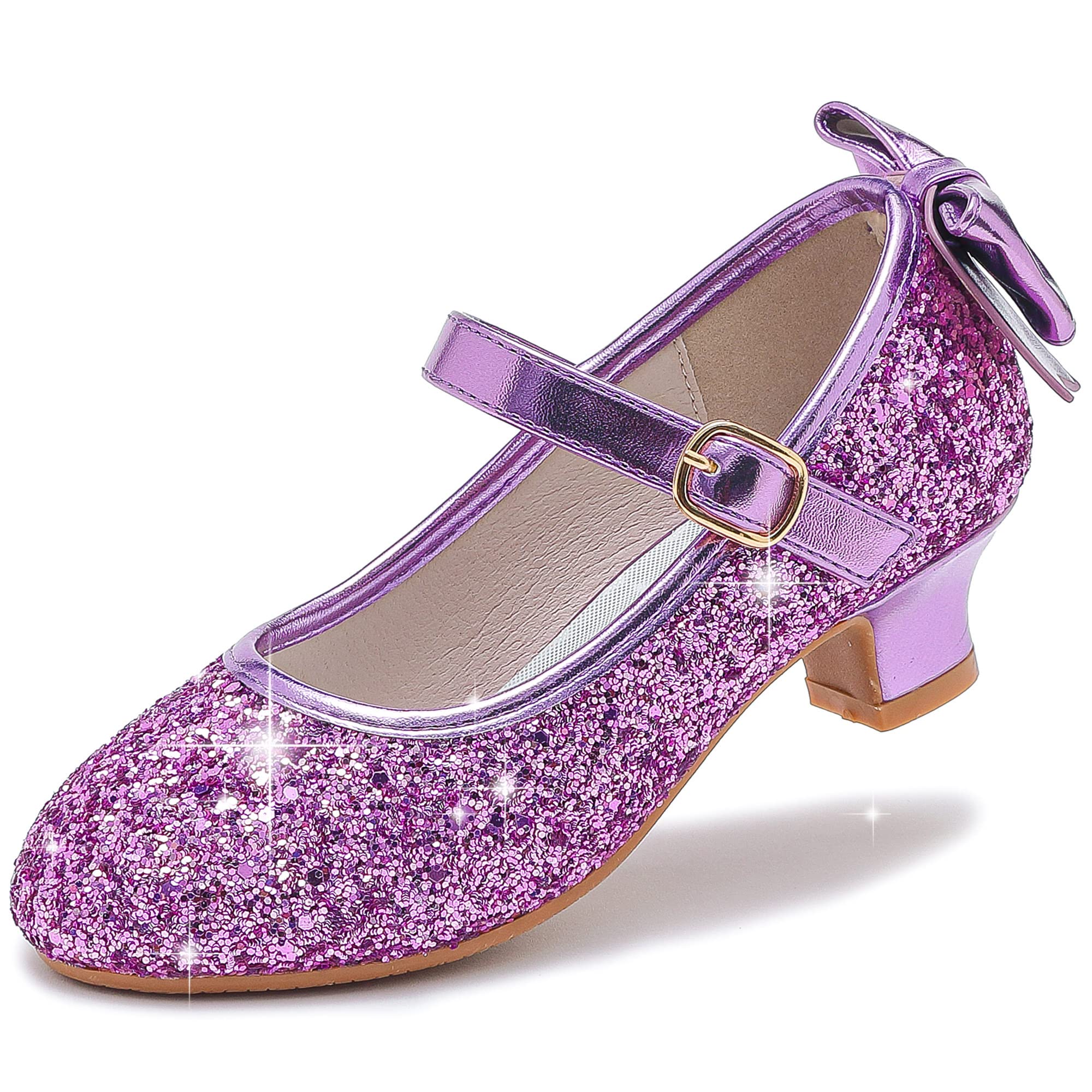 Dufannie Girl Shoes Flower Girl Shoes Princess Shoes for Toddler Girls High Heels Purple Cute Shoes Flats for Little Big Kids(3305Purple 9) Image Dufannie Girl Shoes Flower Girl Shoes Princess Shoes for Toddler Girls High Heels Purple Cute Shoes Flats for Little Big Kids(3305Purple 9) Image