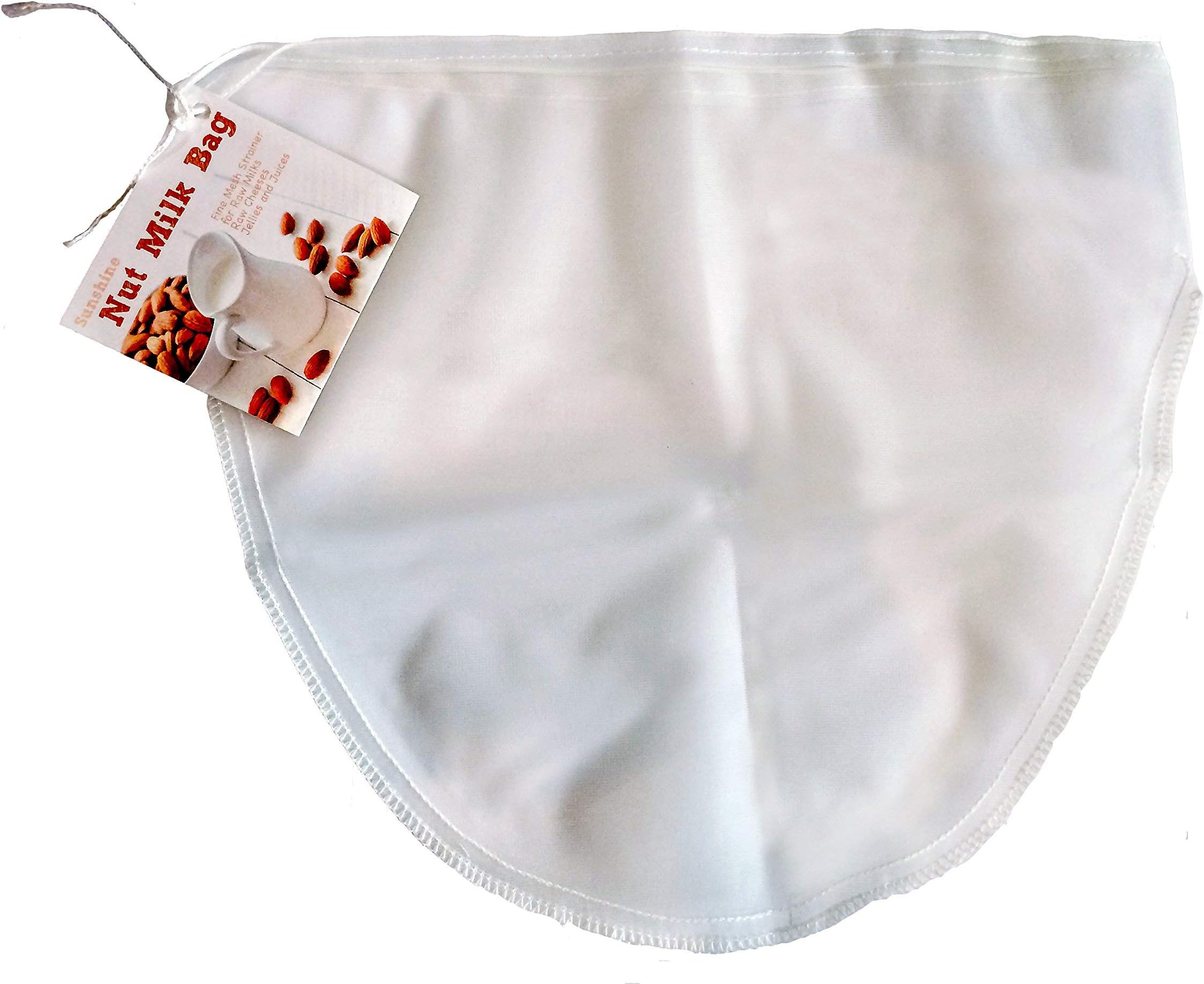 Nut Milk Bag XL Extra Large 14"x12" by Karma Kitchen - Fine Nylon Mesh for Straining Mylk Filter Juice Sprouting and More!