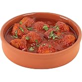Restaurantware-Terra Tek 15.2 Ounce Terracotta Cazuelas, 2 Brown Glazed Clay Pots For Cooking - Oven-Ready, Microwavable, Terracotta Serving Pots, Dishwashable, For Cooking And Serving