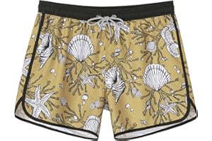 SURF CUZ Mens Swim Trunks 5" Swim Shorts Vintage Bathing Suits with Mesh Lining 80s 90s Retro Swimwear Board Shorts