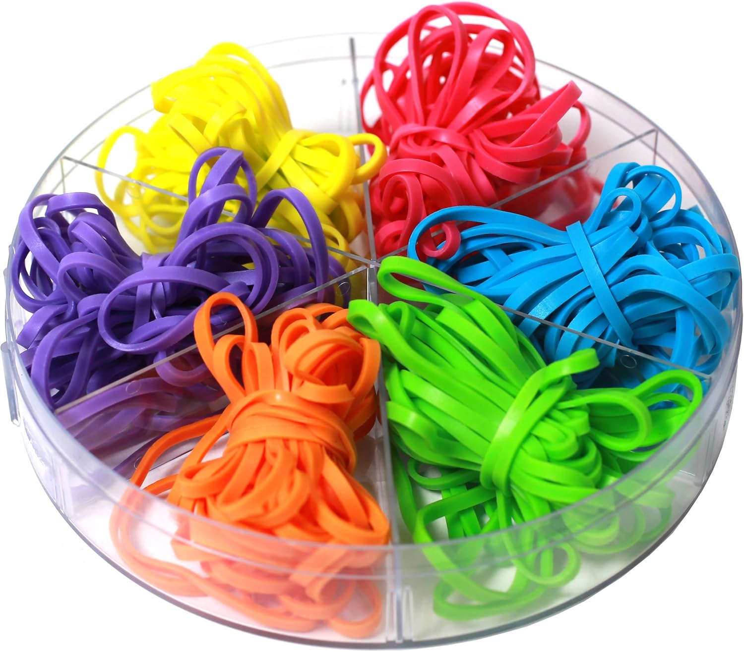 CALCUSO Rubber Bands: Colored, elastic rubber bands/rings for school/office use, 120 pieces, 6 colors with 20 pieces each - Image 4