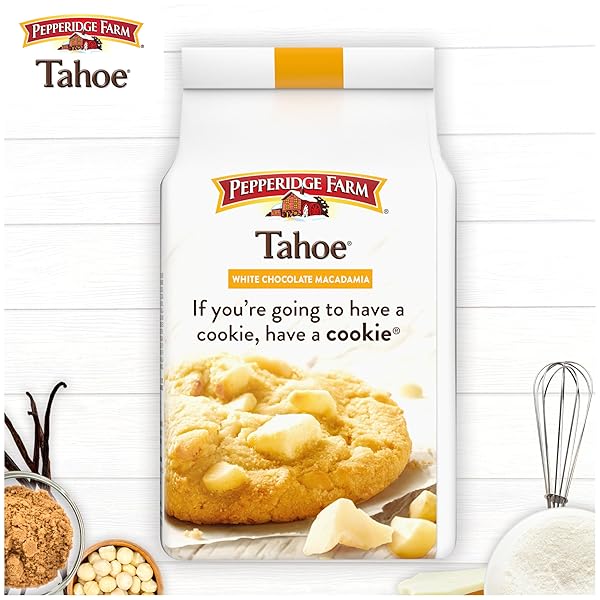 PEPPERIDGE FARM TAHOE CRISPY WHITE CHOCOLATE MACADAMIA NUT COOKIES, 7.2 OZ BAG (8 COOKIES)