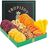 Dried Fruit Gift Basket - 7 Tropical Flavor Ramadan Gift Basket | 12.5oz Soft Dried Fruit and Nuts Gift Basket - Dried Fruit Basket Gift - Dry Fruits Gift Box | Vegan Ramadan Food Gifts - Purim Gifts