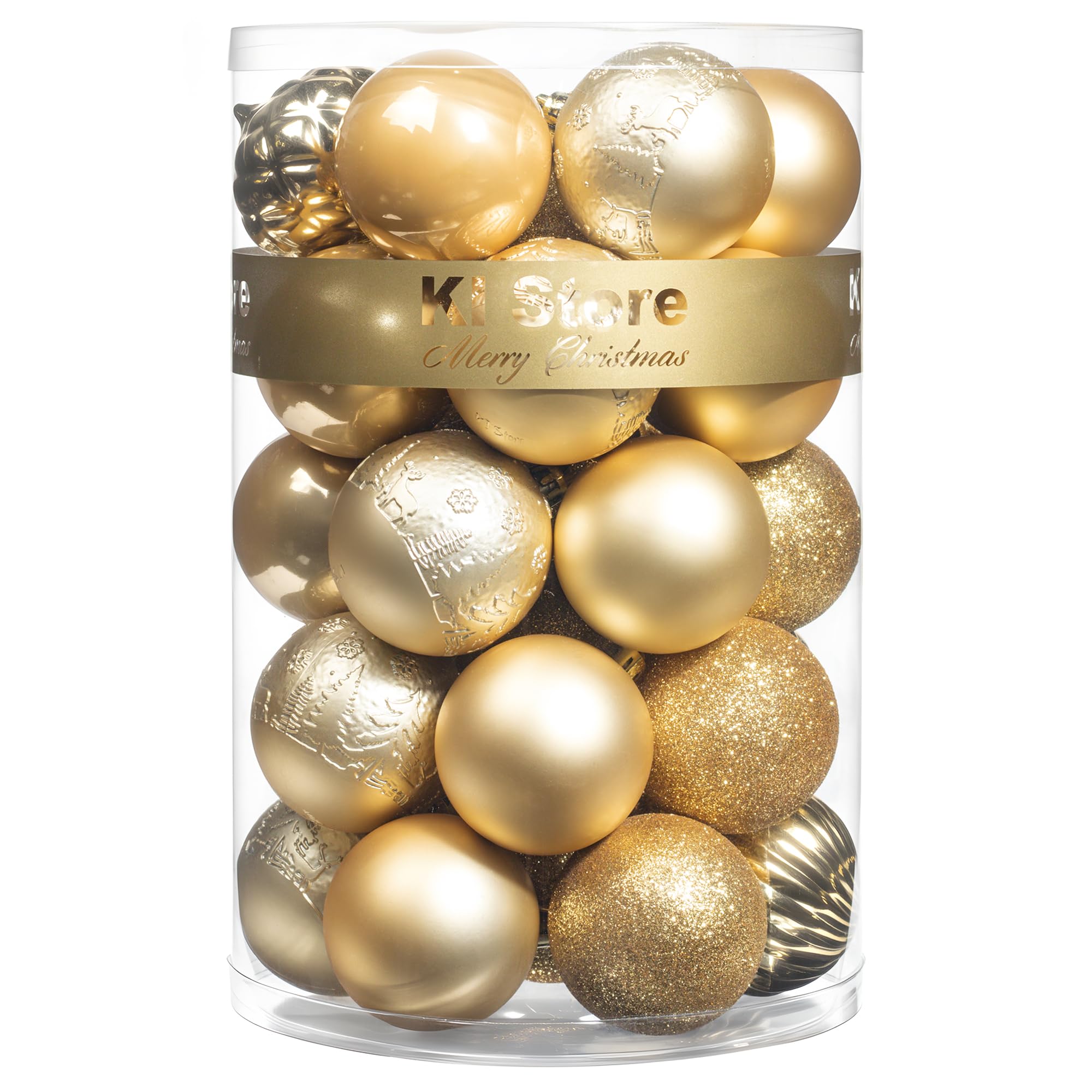 Photo 1 of **MISSING PARTS**
KI Store Gold Christmas Balls 34pcs 2.36-Inch Christmas Tree Decoration Ornaments for Xmas Tree Holiday Wreath Garland Decor Ornaments Hooks Included