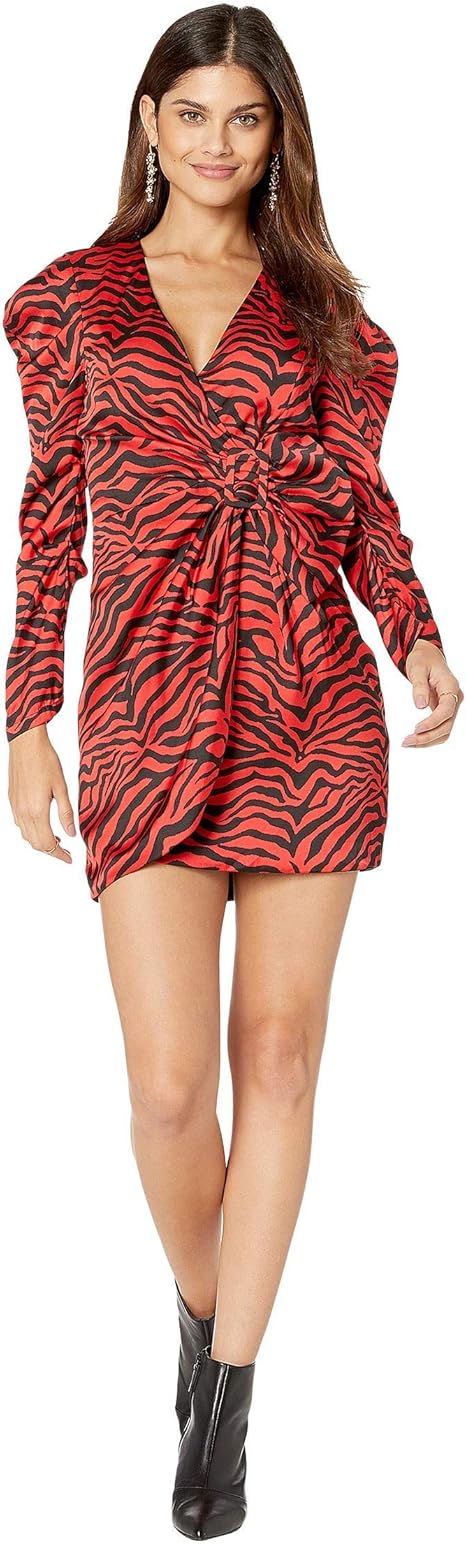 red zebra dress
