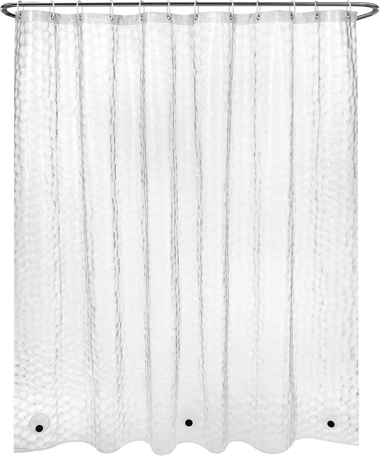 Arcedo Shower Curtain Liner with Magnet, Water Repellent Shower Curtain, Plastic Stall Shower Curtain with Hooks, Odorless Bathroom Accessories with Rust Resistant Grommet, 72 x 72 Inch, Water Cube: Home & Kitchen