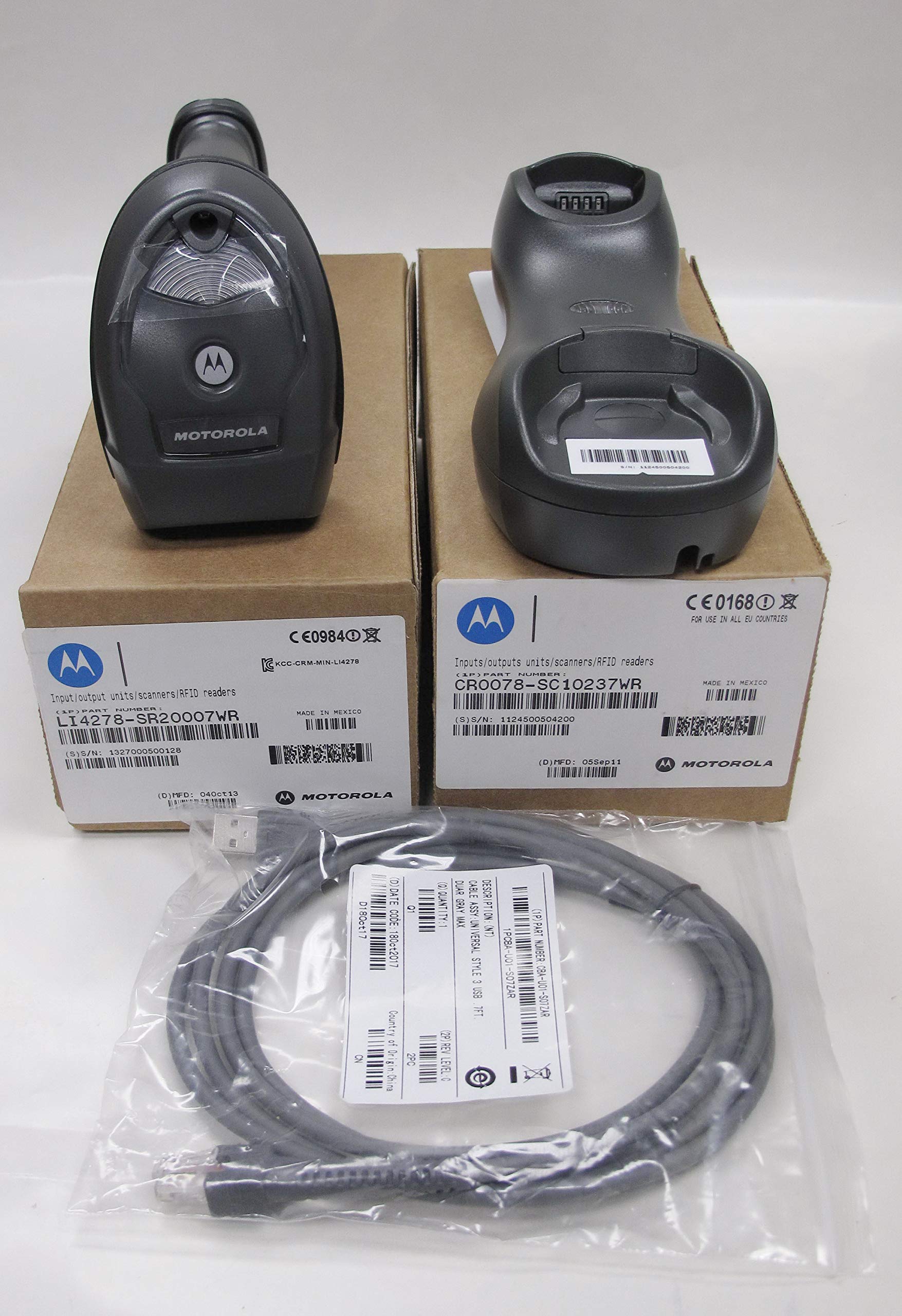 Motorola Symbol LI4278 Barcode Scanner Wireless with Cradle and USB