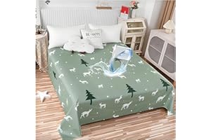 SIELUNO Waterproof Bed Sheet Flat Sheets Lightweight, Mattress Protector Sheet Bed Cover, Furniture Protector Covers for Twin Size Bed-C-200x230cm(79x90in)