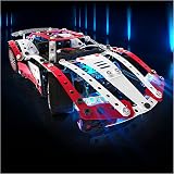 Meccano 25-in-1 Motorized Supercar Kit 347 Parts LED Lights STEM Building Set view 2