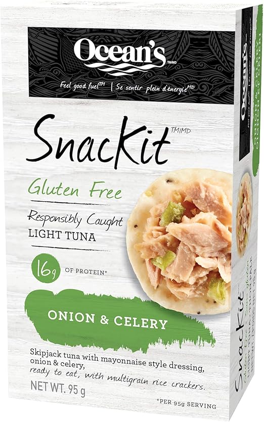 Ocean's Tuna Snackit Onion And Celery 96 Grams, 12 Count Tuna Snack