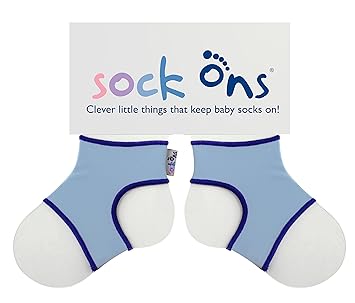 Sock Ons Unisex - Baby Sockenhalter 140552, Gr. 6-12 Monate, Hellblau