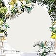 Outpain 7.2FT Beige Round Arch Backdrop Cover for 7FT/7.2FT Circle Arch Stand Wrinkle Resistant Beige Circle Arch Backdrop Cover for Wedding, Birthday, Baby Shower Decorations