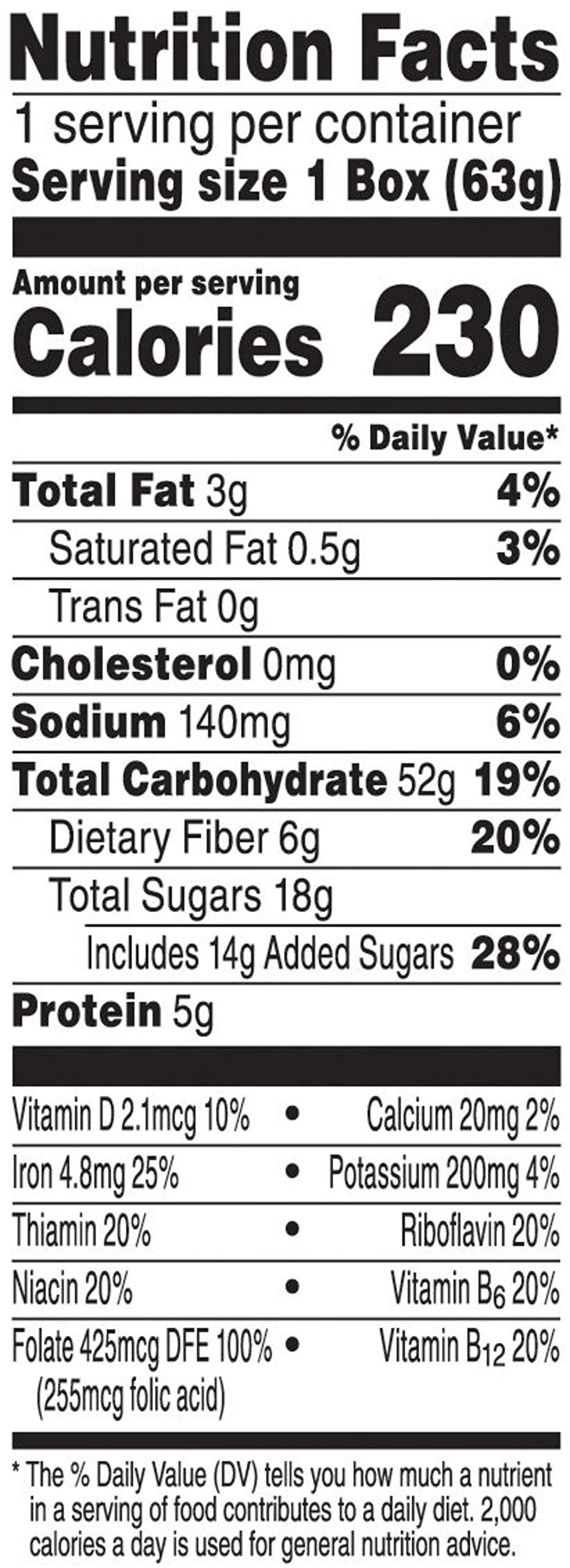Kellogg's Breakfast Cereal, Low Fat Granola with Raisins, Low Fat, Good