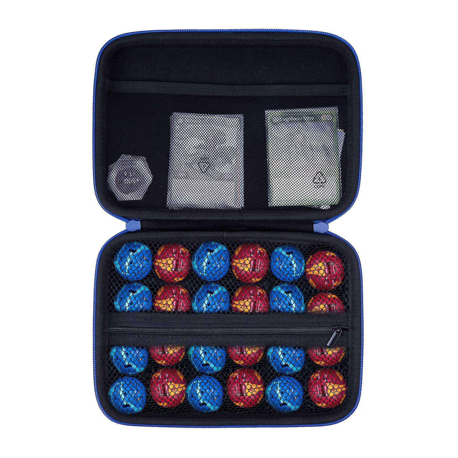 co2CREA Hard Baku Toys Storage Case for Bakugan Collectible Action Figures Carrying Box with Mesh Pocket, Case Only